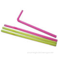 Plastic Flexible Drinking Straws, Customized Sizes and Colors are Welcome